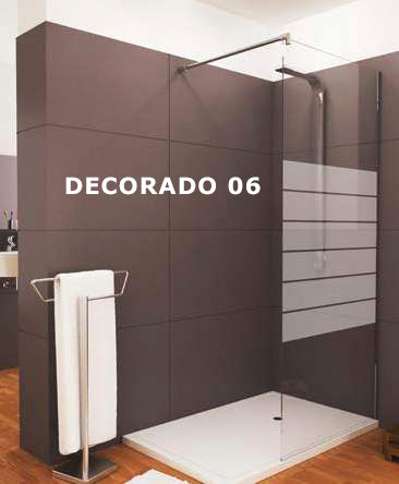 Modelo TELLA - Mampara de ducha de 1 hoja fija + 1 abatible - Cristal 6 mm con ANTICAL INCLUIDO