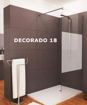 Modelo ARCOIRIS - Mampara de ducha de 1 hoja fija - Cristal Templado de 6 mm con ANTICAL INCLUIDO