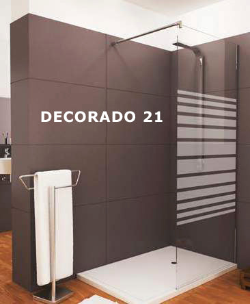 Modelo TELLA - Mampara de ducha de 1 hoja fija + 1 abatible - Cristal 6 mm con ANTICAL INCLUIDO