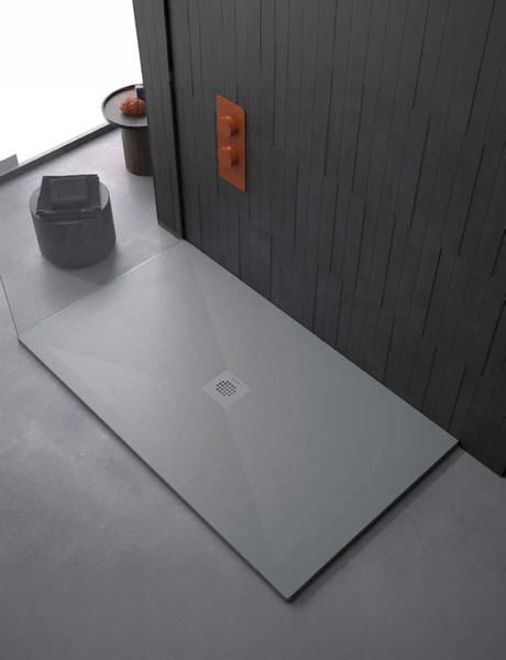 Plato de Ducha de Resina con Carga Mineral - Textura Pizarra - Color a elegir - Modelo SORTY