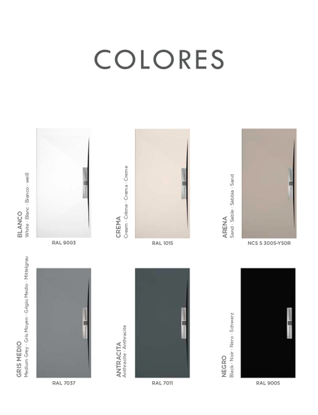 Plato de Ducha de Resina con Carga Mineral - Textura Pizarra - Color a elegir - Modelo SIDE