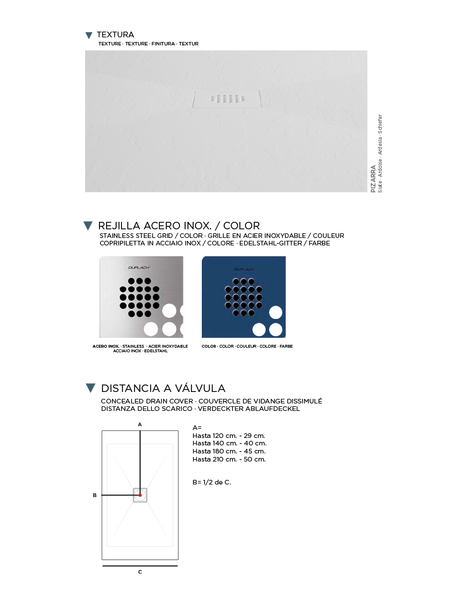 Plato de Ducha de Resina con Carga Mineral - Textura Pizarra - Color a elegir - Modelo SORTY