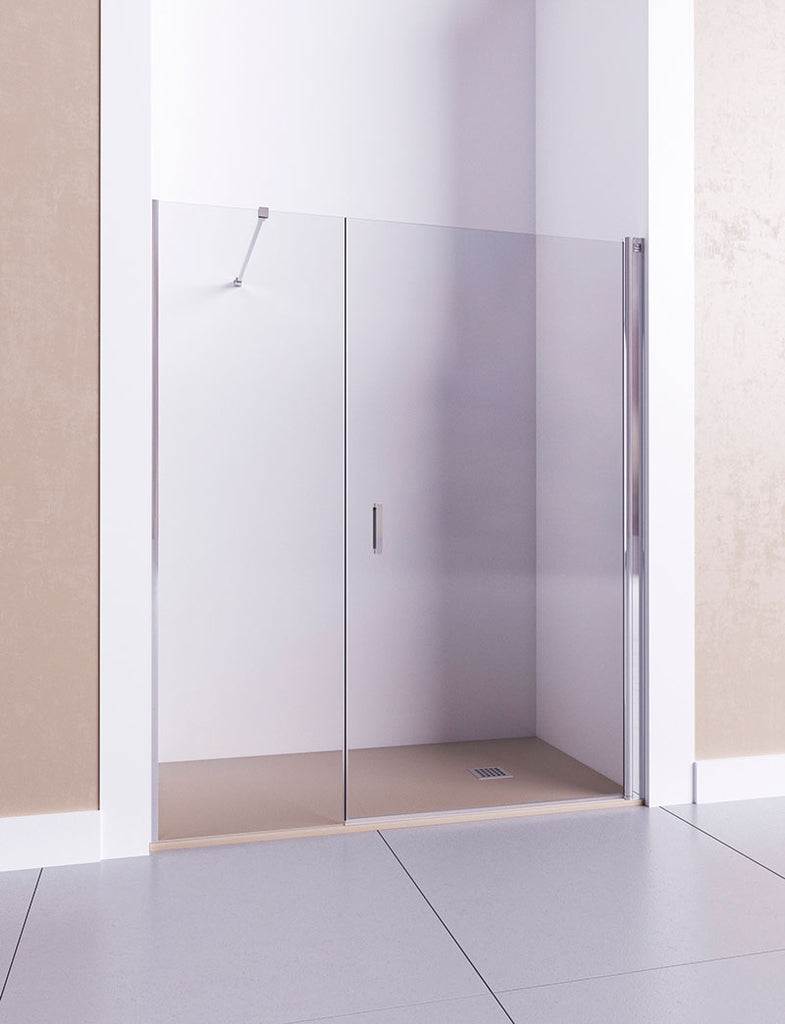 Mampara de ducha con un fijo y una puerta abatible RH1416
