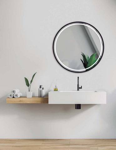 Espejo de baño Led cuadrado - Iluminado por LED con IRC >80 – Modelo GRECIA  – MamparaStore