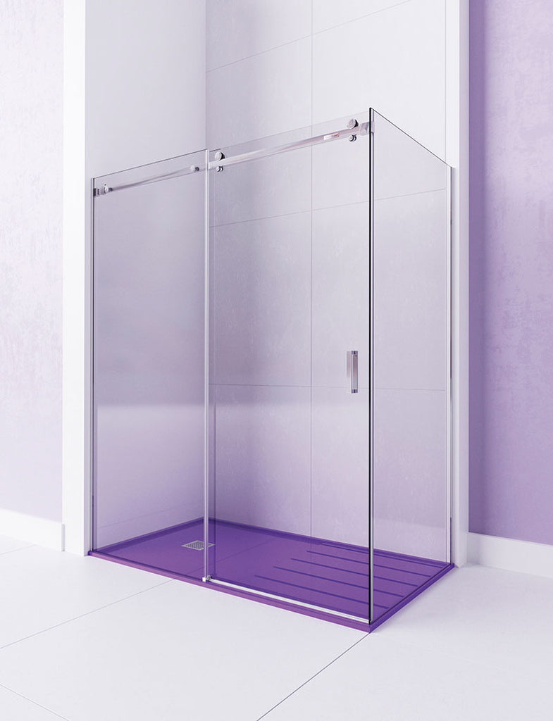 Mampara ducha en PVC con apertura angular con dos puertas plegables - 2  lados - 70 x 70 cm, H 185 cm - Blanco : : Bricolaje y herramientas