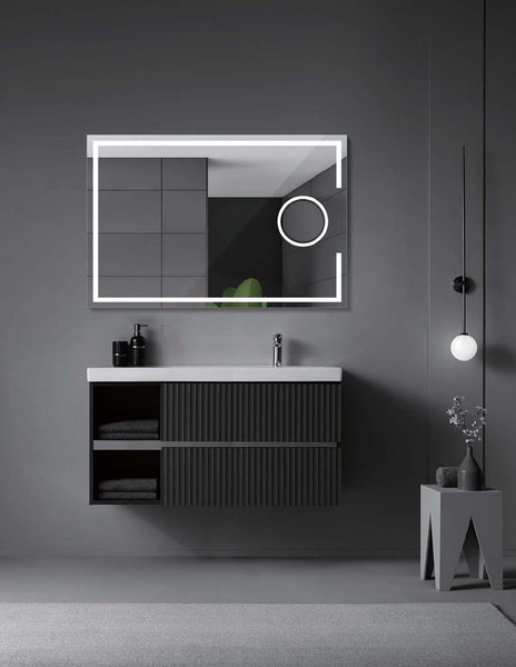 Espejo de baño Led cuadrado - Iluminado por LED con IRC >80 – Modelo  COPENHAGUE – MamparaStore
